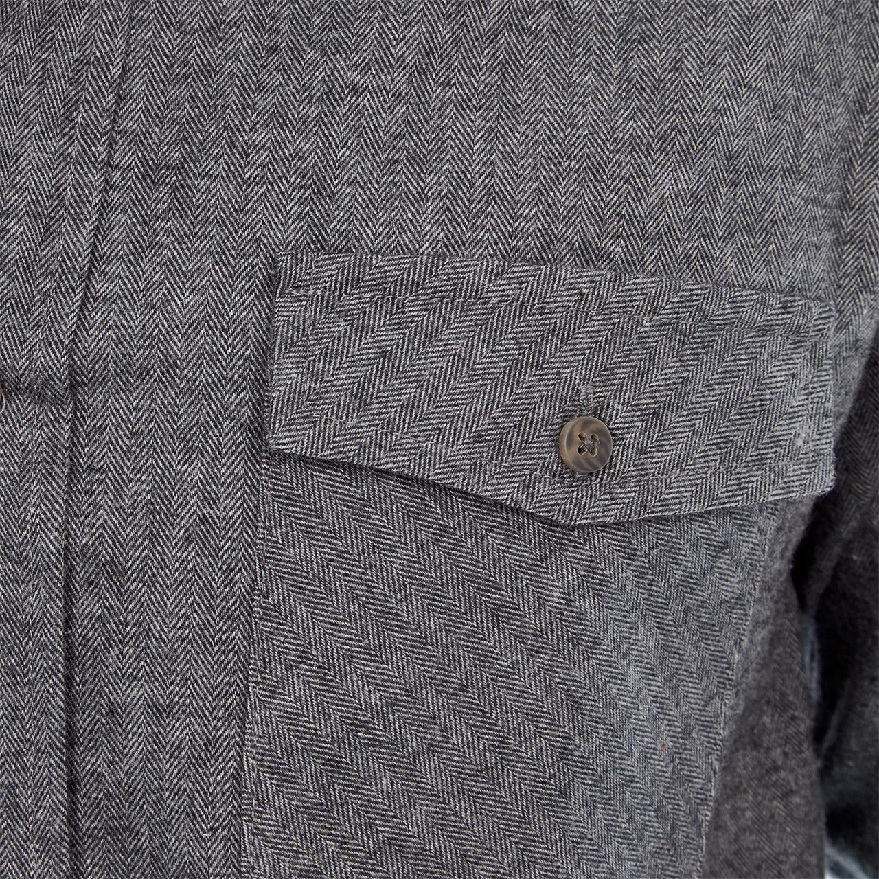Mens Mason Herringbone Cotton Flannel Shirt