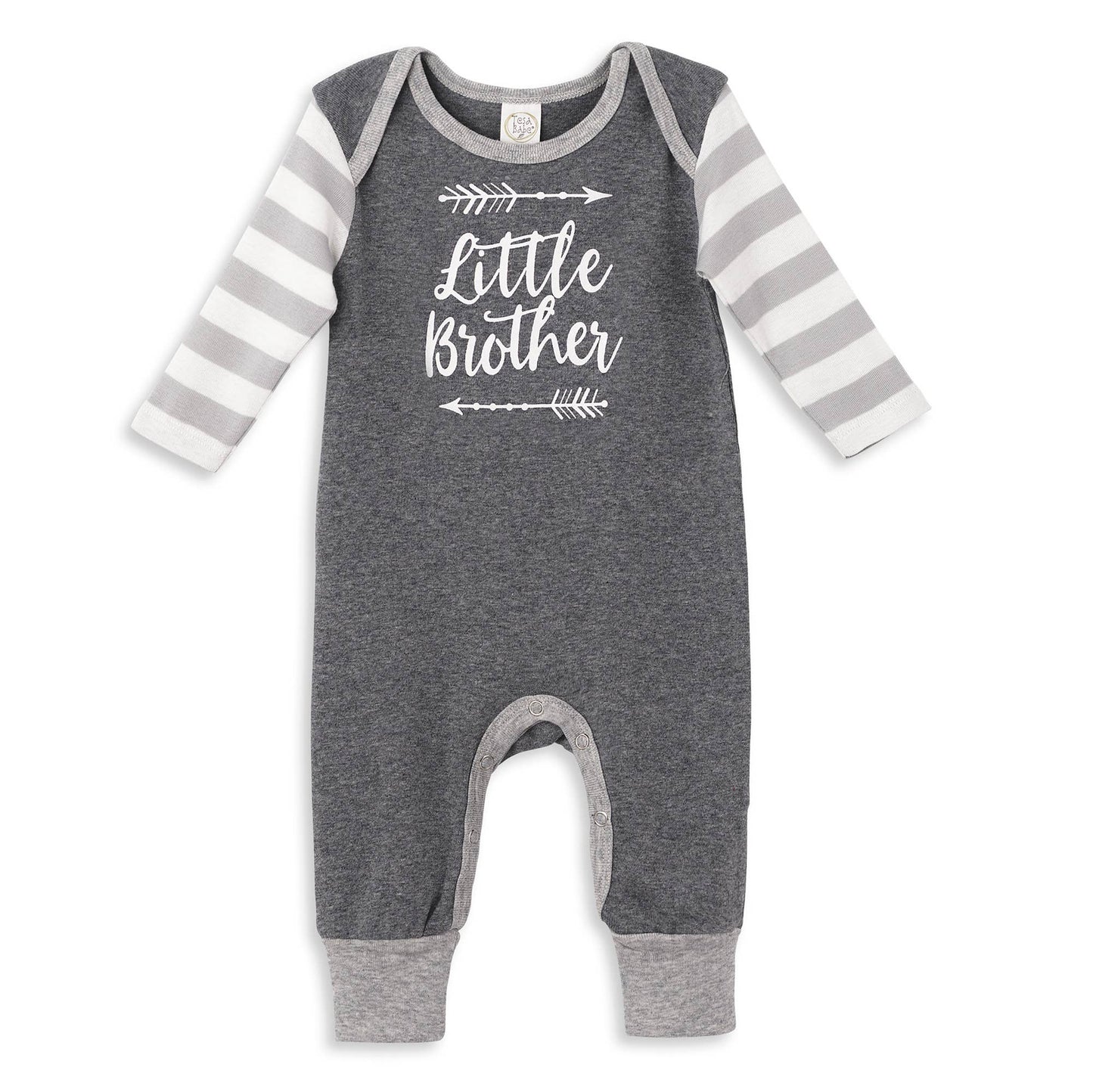 Baby Boy's "Little Brother" Cotton Romper
