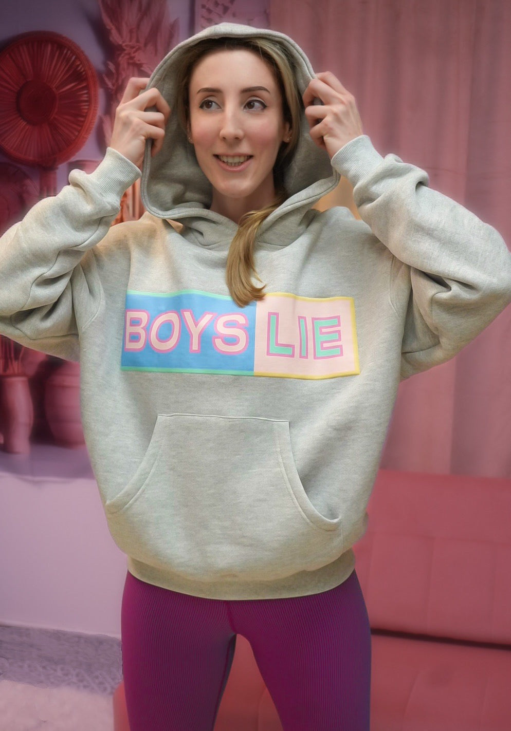 SALE - LAST CHANCE  Boys Lie Better Half Hoodie Gray