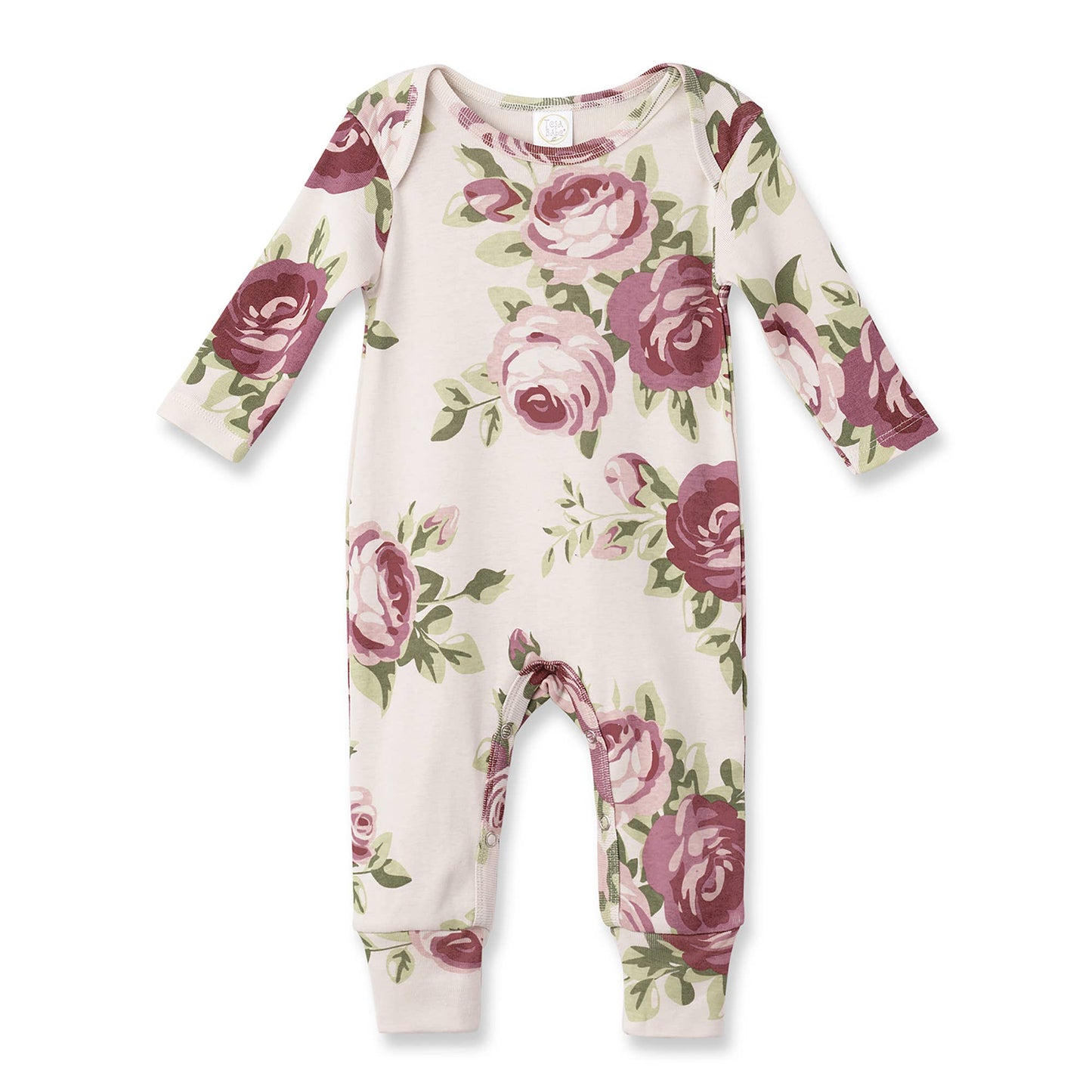 Baby French Rose Zipperless Cotton Romper