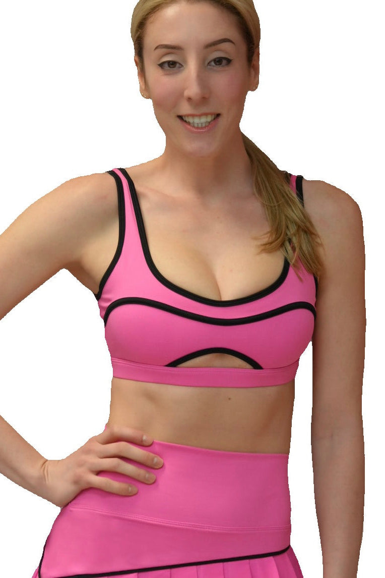 Beach Riot Olympia Hot Pink Sports Bra Top