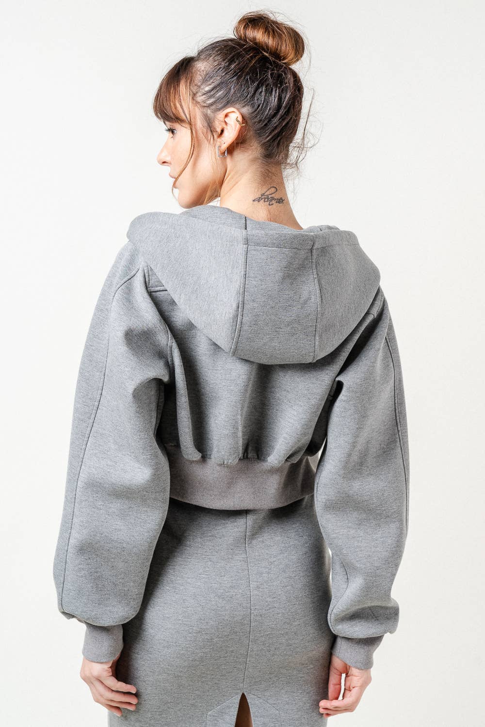 Sporty Chic Athletic Cropped Hoodie