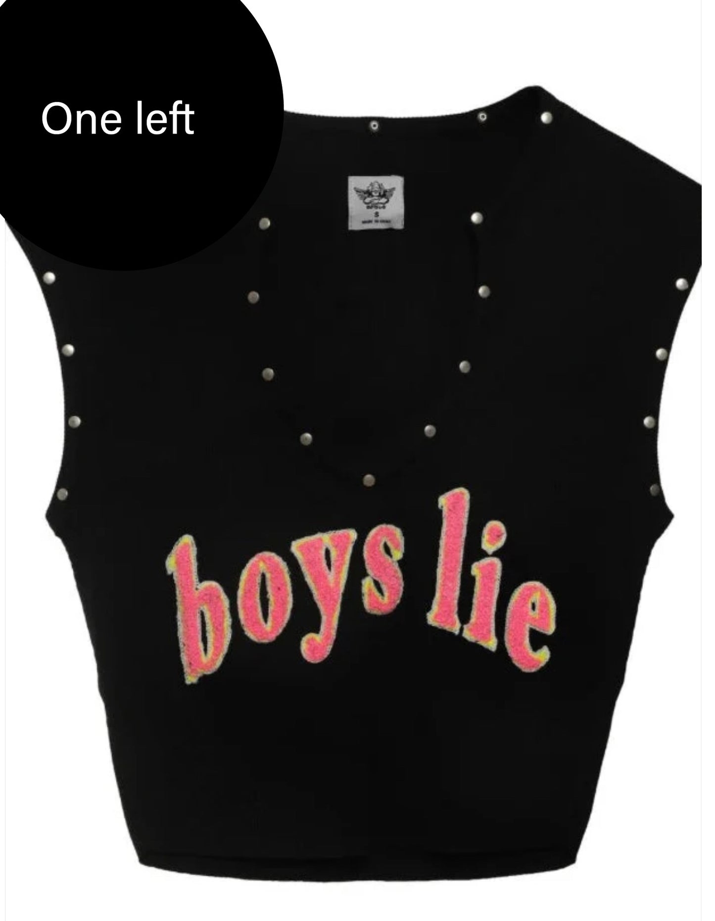 Boys Lie Electric Love Studded Tank Top