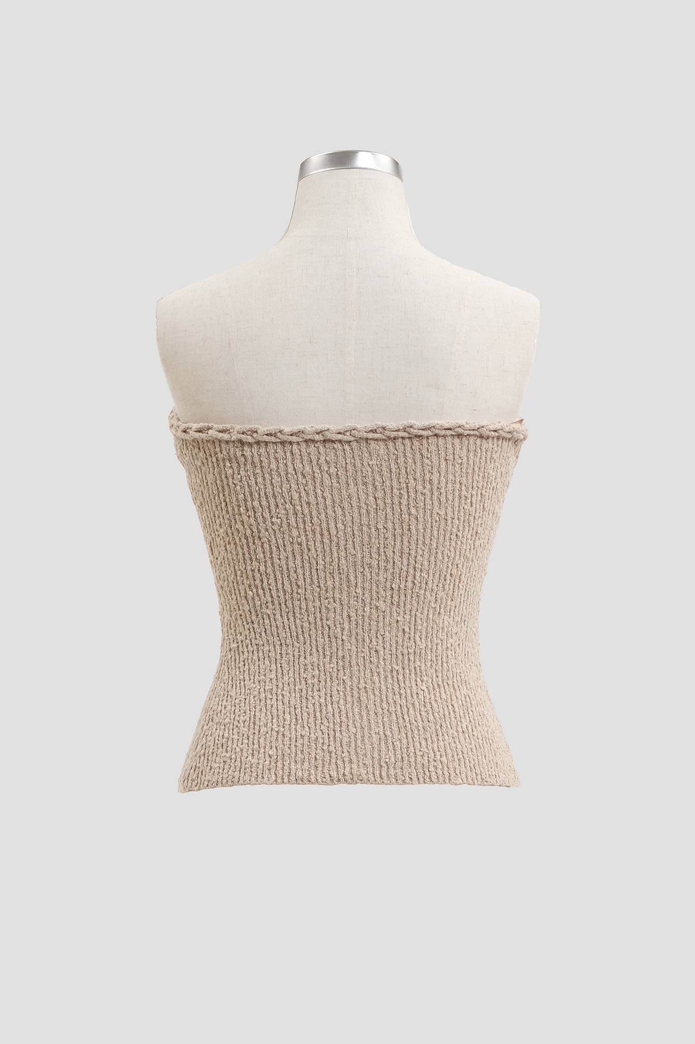 Chloe Braided Trim Knit Tube Top