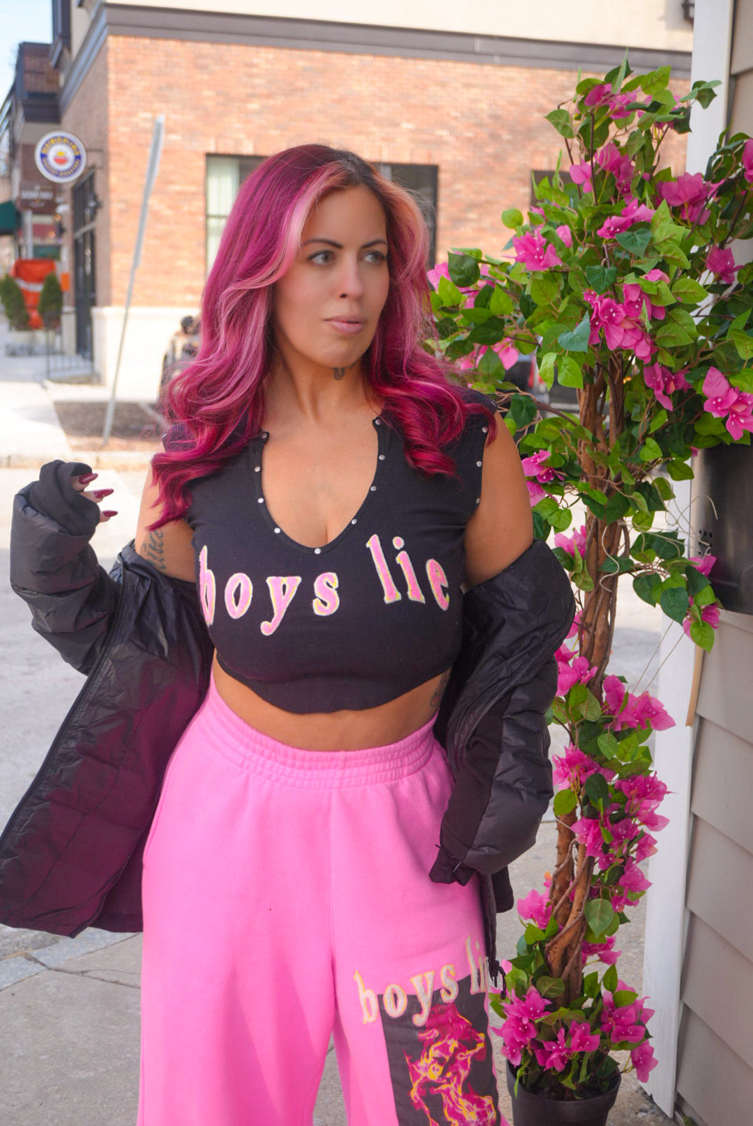 Boys Lie Electric Love Studded Tank Top