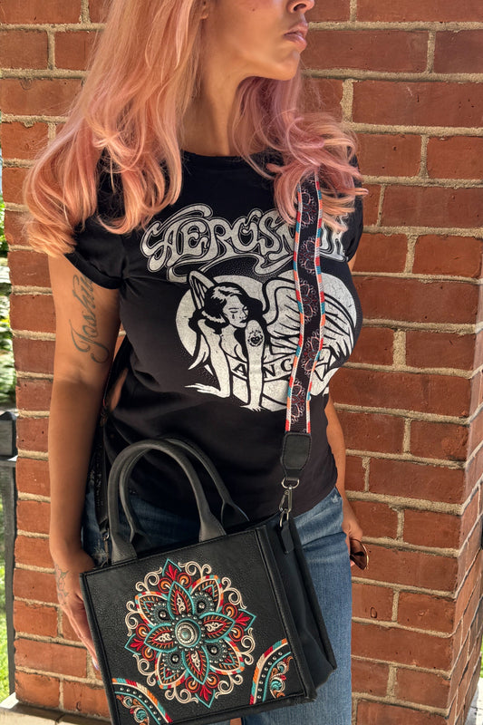 Aerosmith Angel Band T-shirt in Soft Black