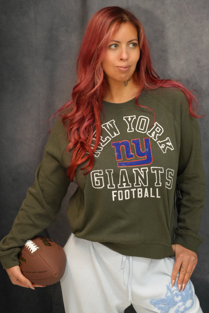 NY Giants Semi Cropped Vintage Feel Sweatshirt