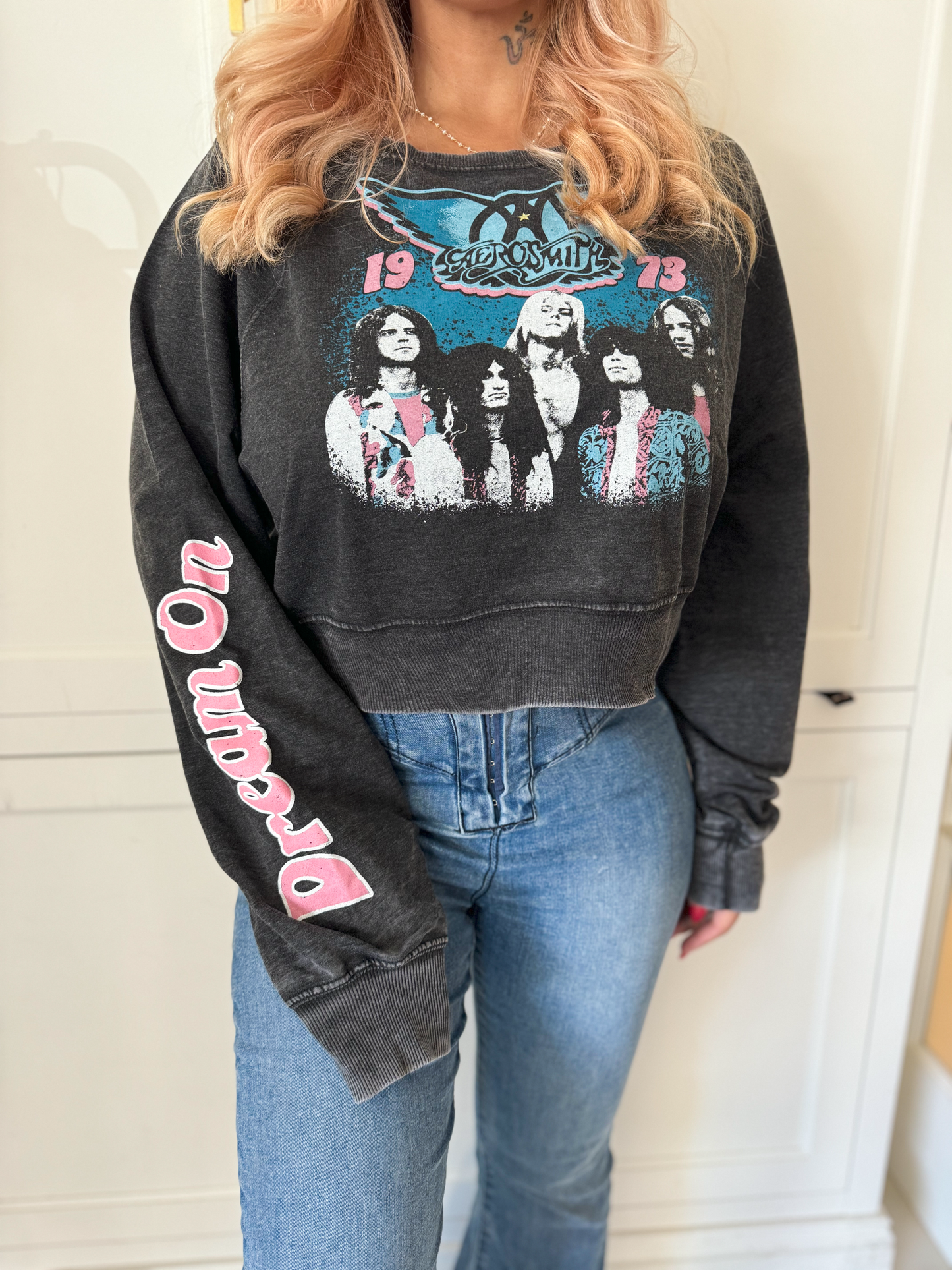Aerosmith Dream On Long Sleeve Graphic Sweatshirt