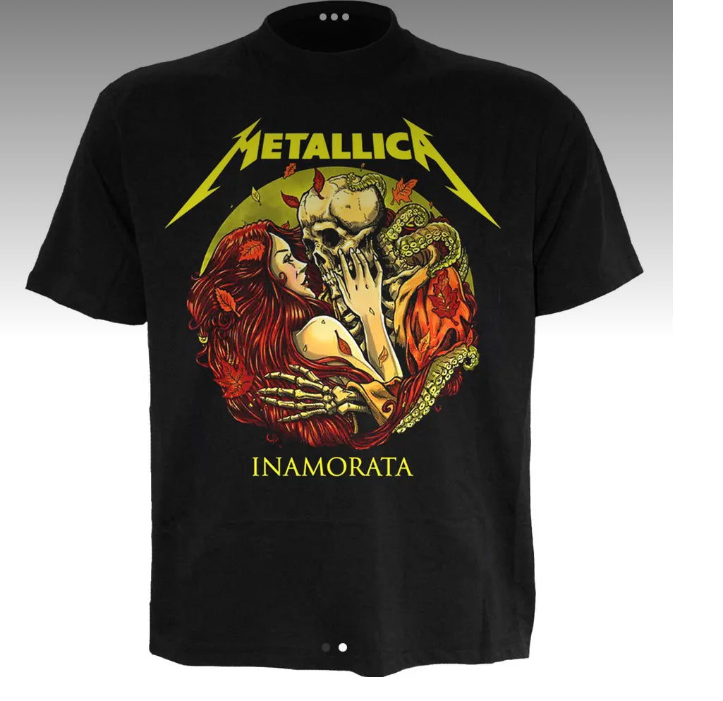 Metallica Inamorata Album Cover Black Band T-shirt