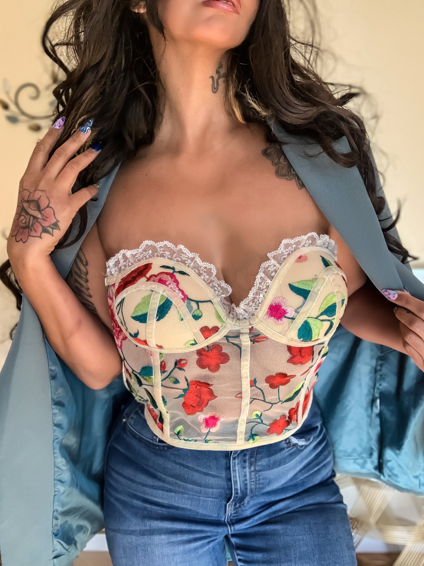 Kiss From a Rose Handmade Corset Top NEW