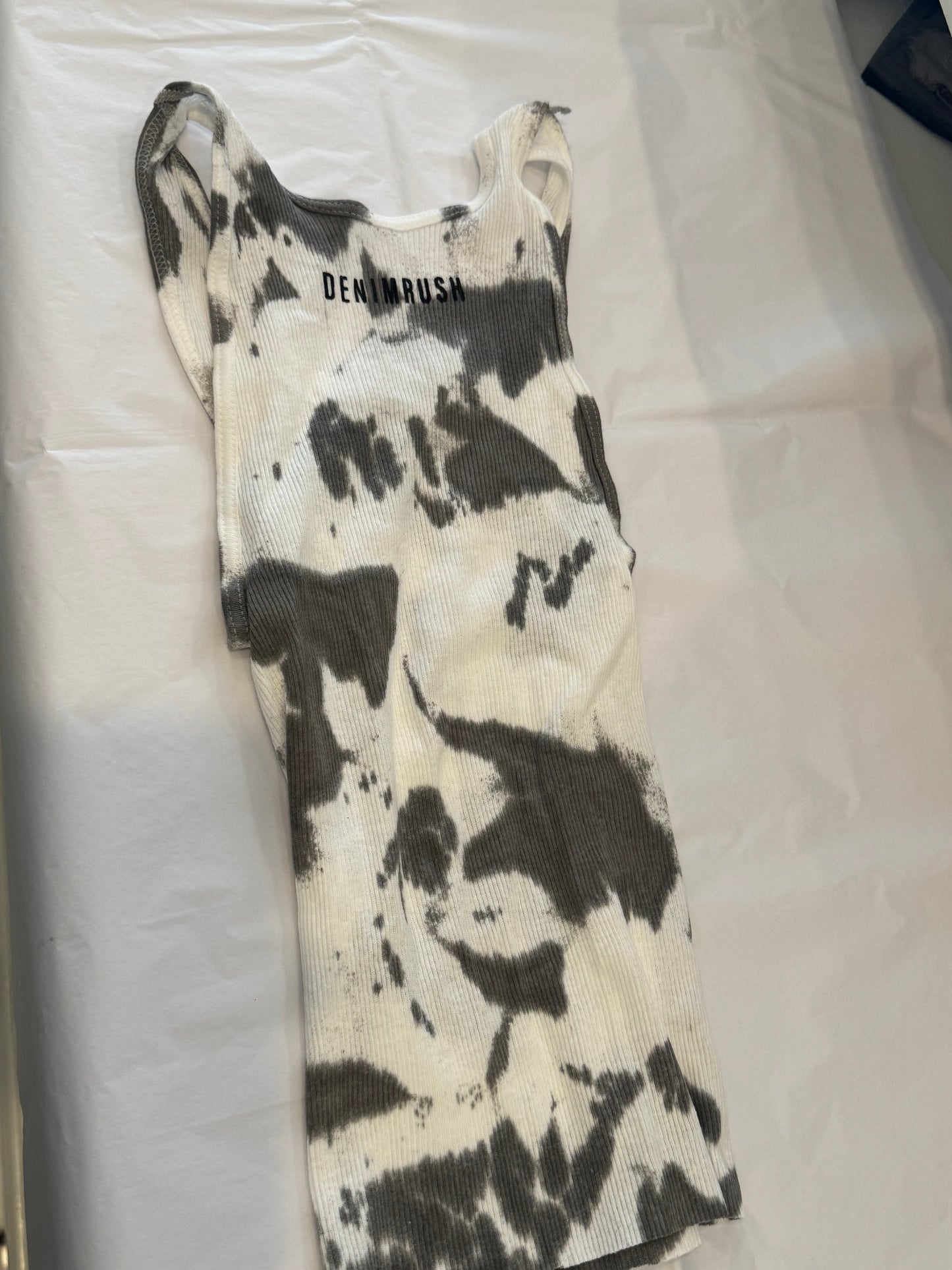 Tie Dye Tank Grey White