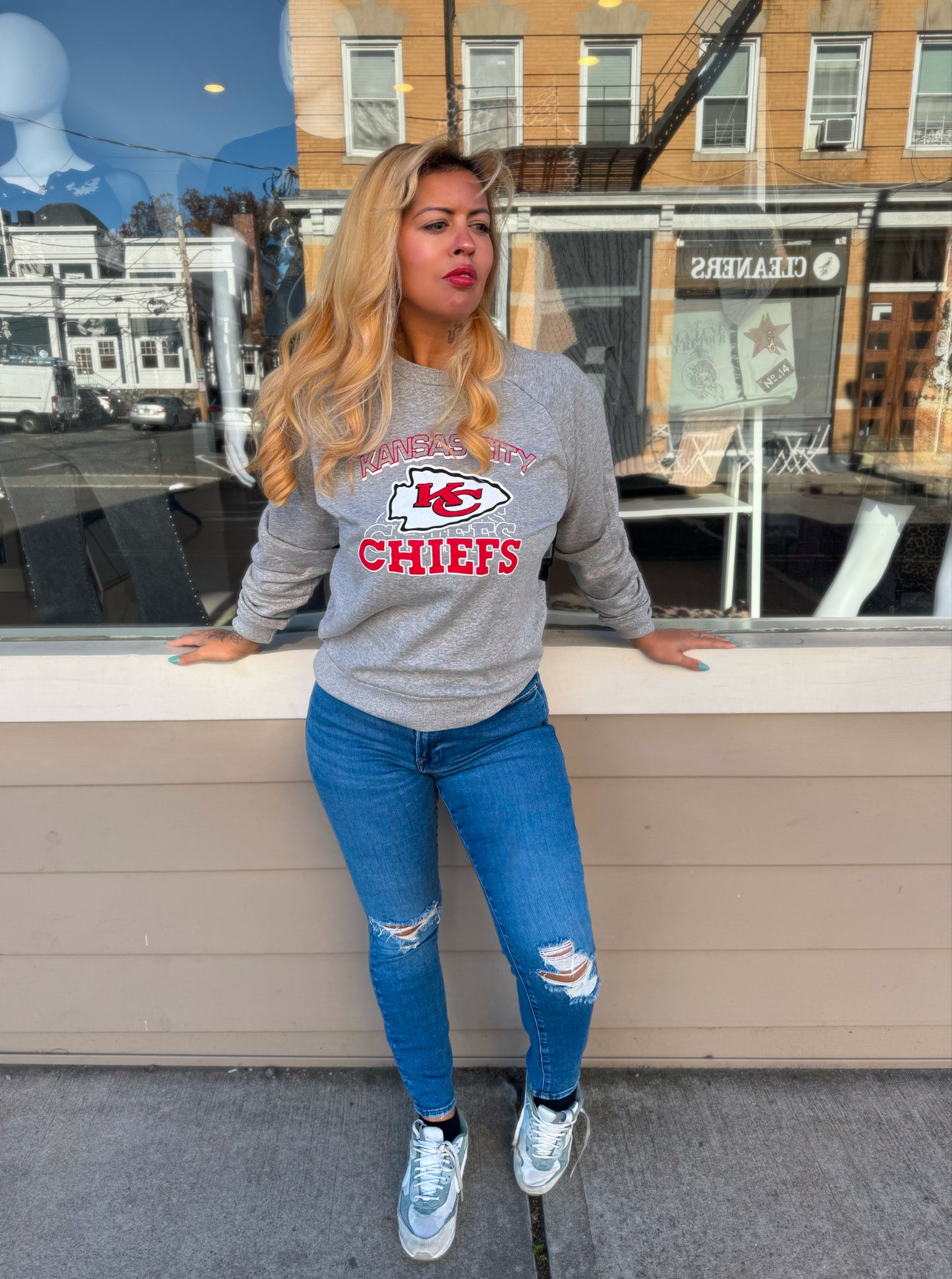 KC Chiefs NFL Sweatshirt Light Gray