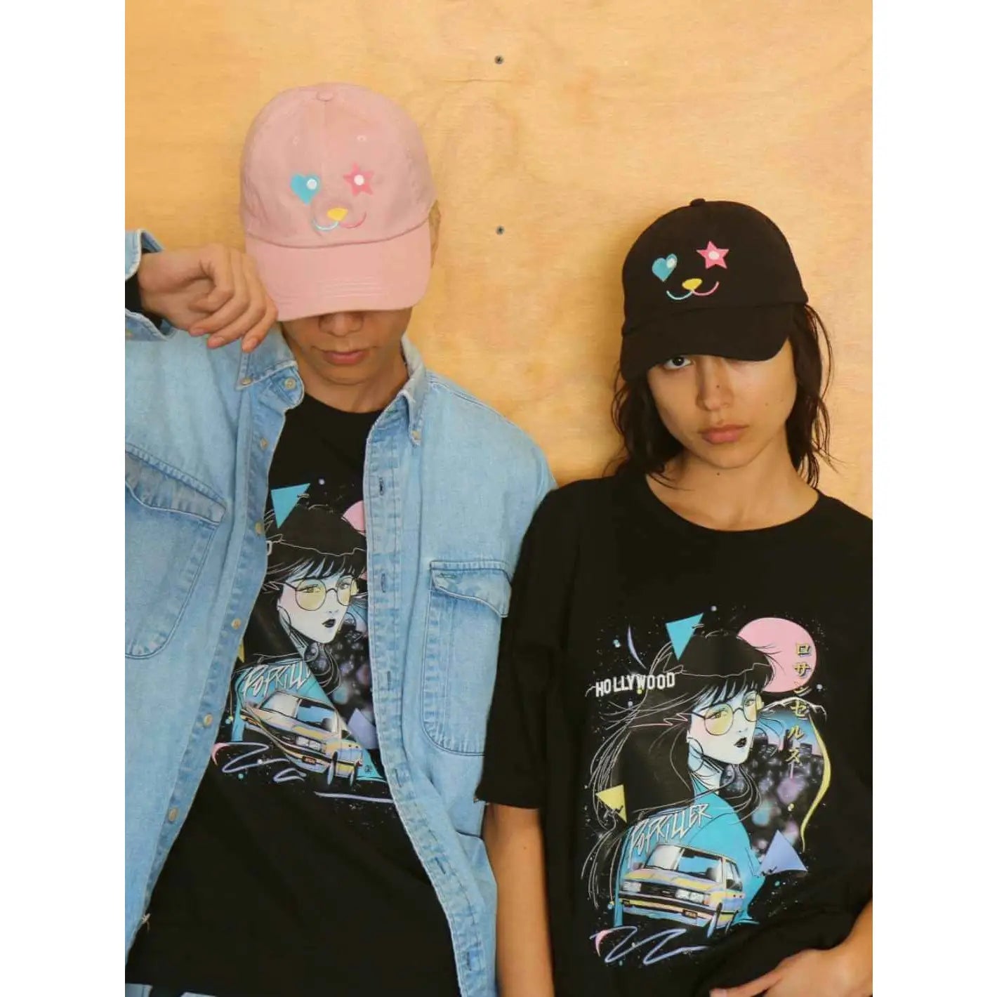 Popkiller Hollywood Comic Anime T-shirt Black