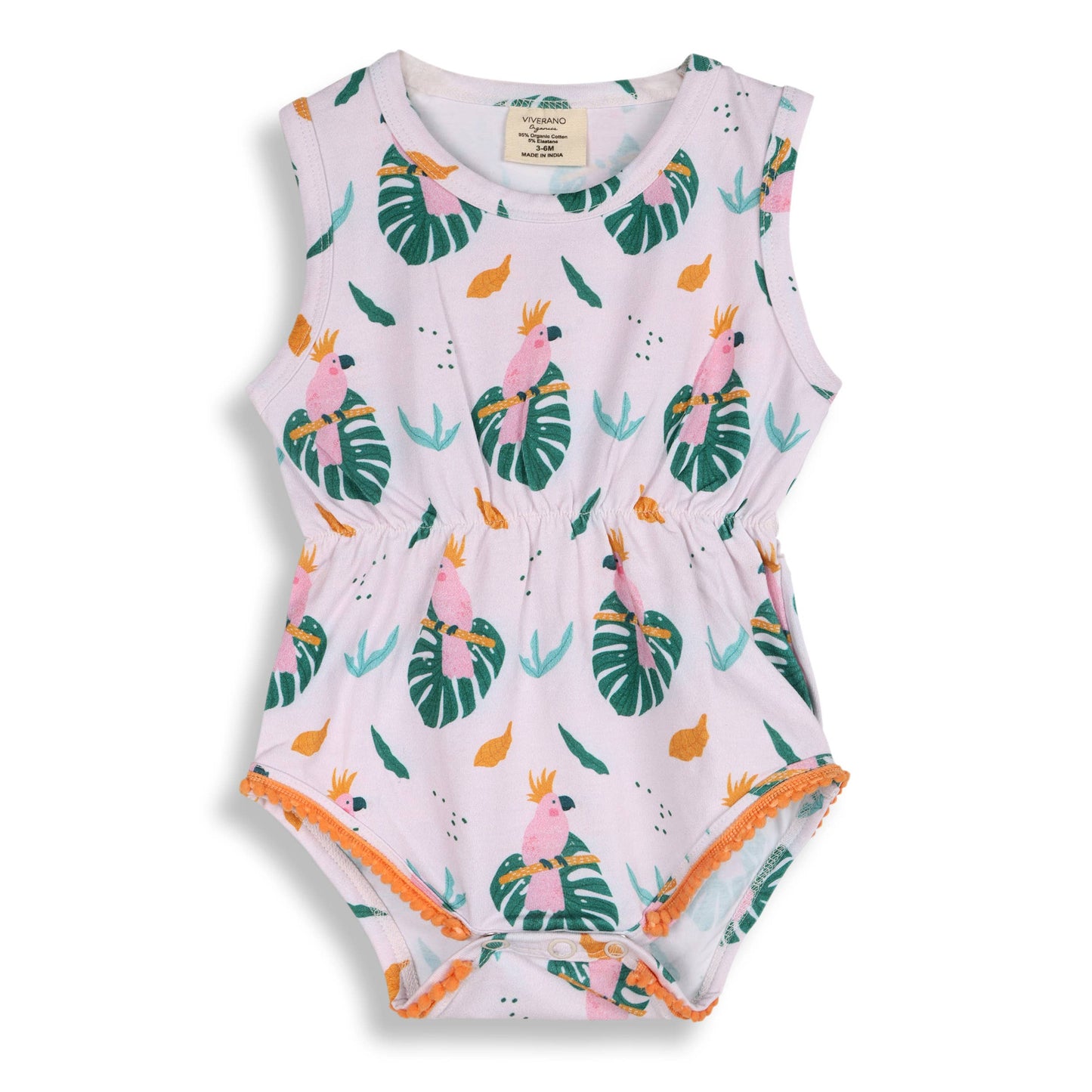 Parrot Short Baby Romper + Headband (Organic Jersey)