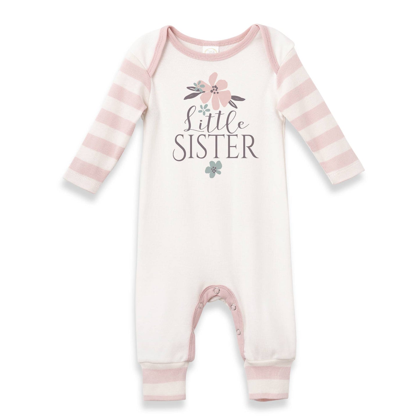 Baby Girl's "Little Sister" Bamboo Romper