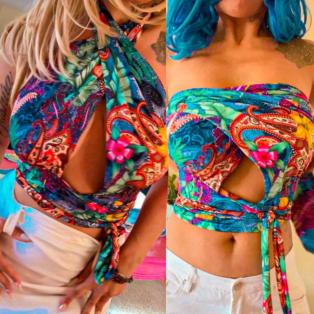 The Lila Convertible Halter Strapless Wrap Top