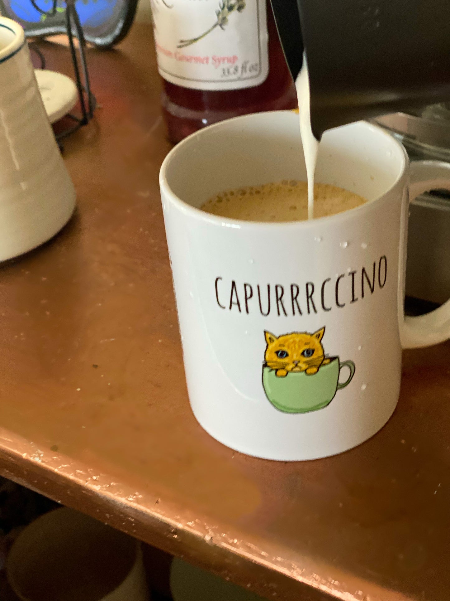 CATPURRRCCINO Cute Kitty Coffee Mug by Moonlight Makers