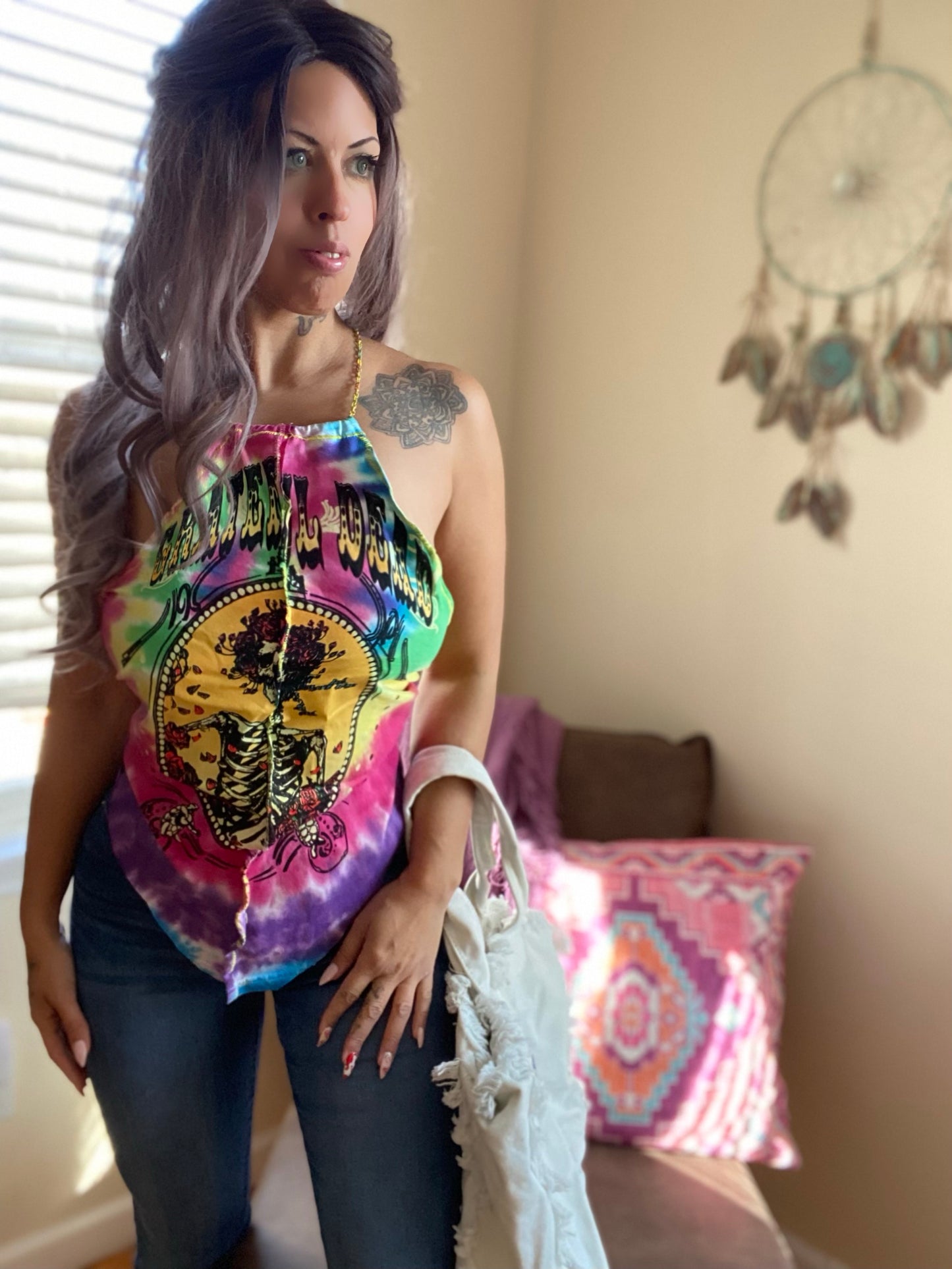 Grateful Dead Reworked Halter Top - NEW!