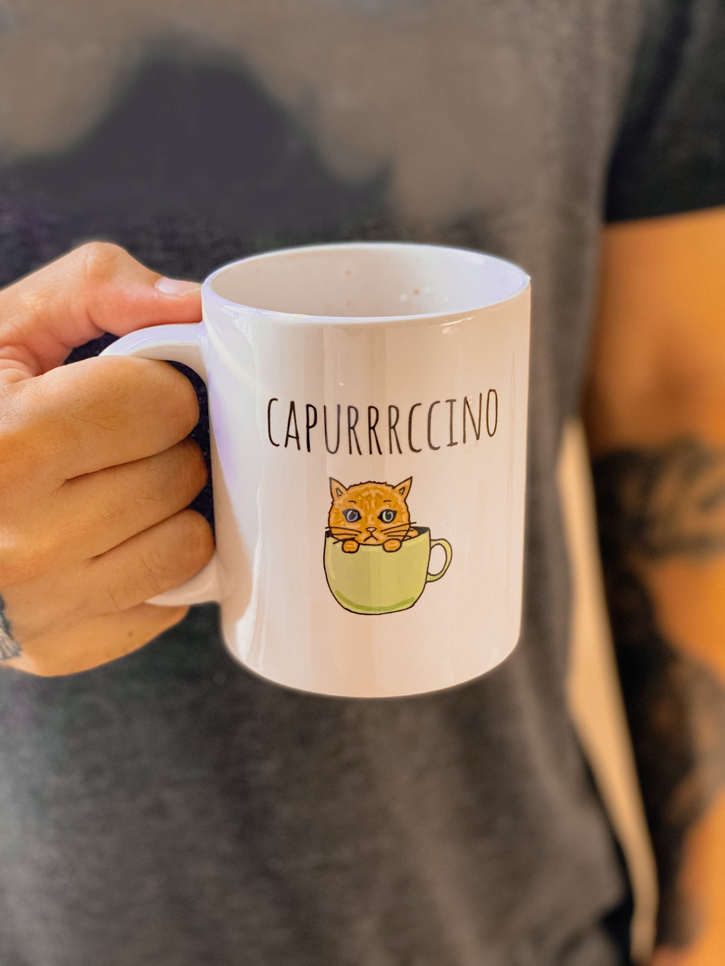 CATPURRRCCINO Cute Kitty Coffee Mug by Moonlight Makers