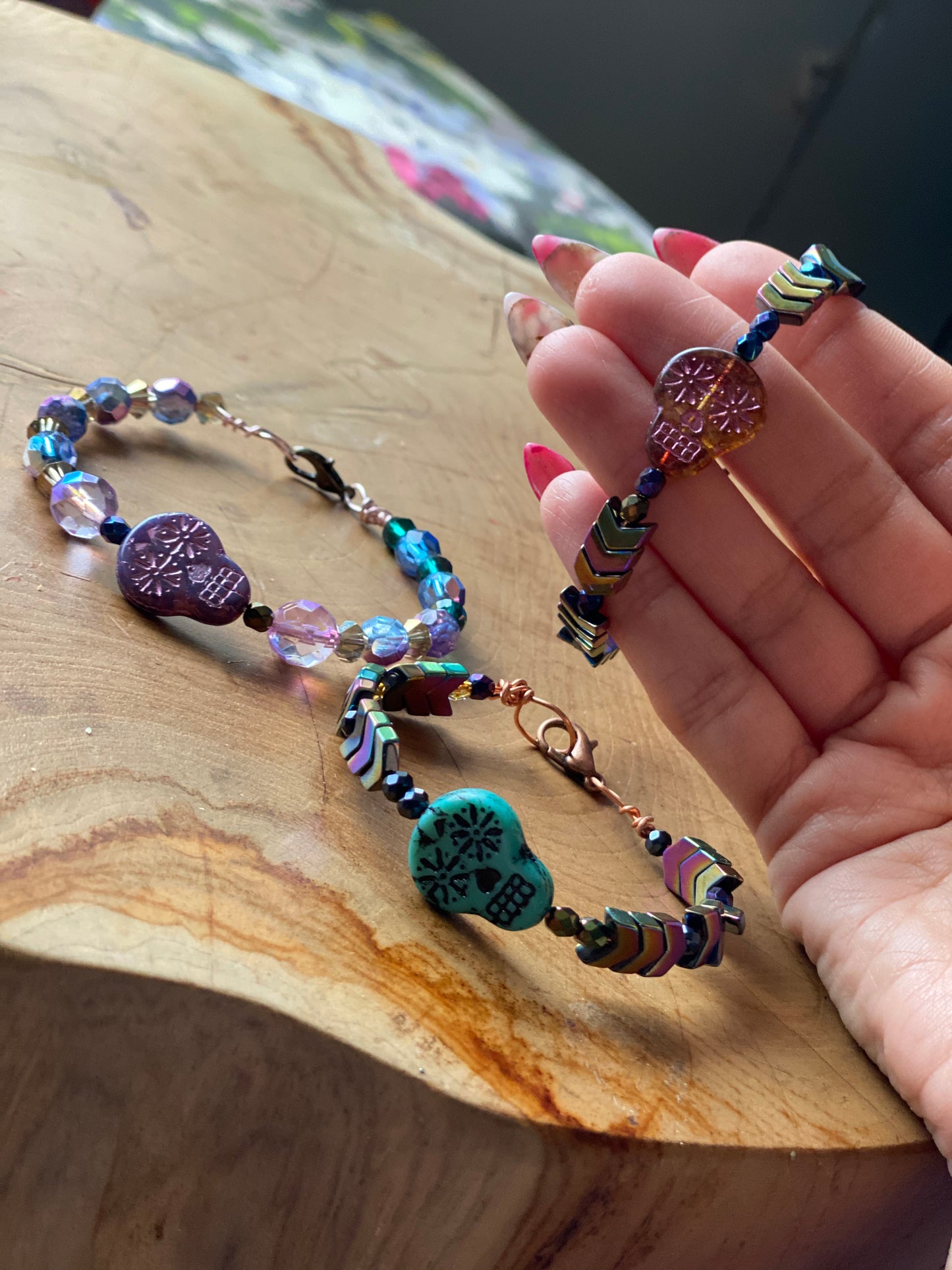 NEW Prism Passion Sugar Skull Charm Bracelet Stack