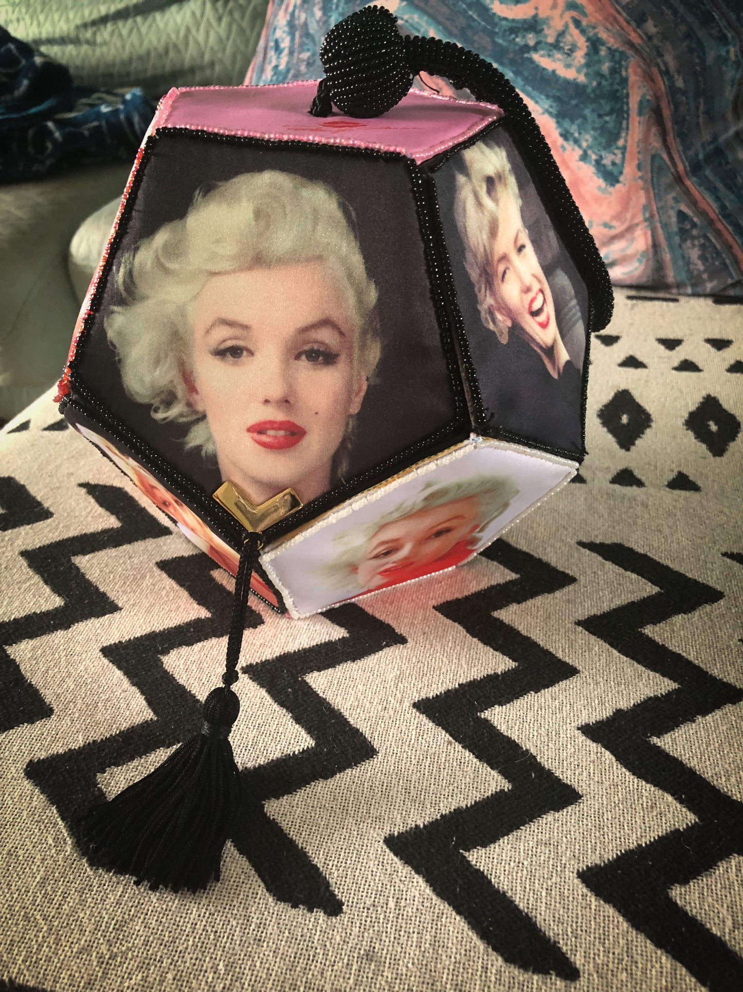 Marilyn Monroe Photos Satin Box Purse