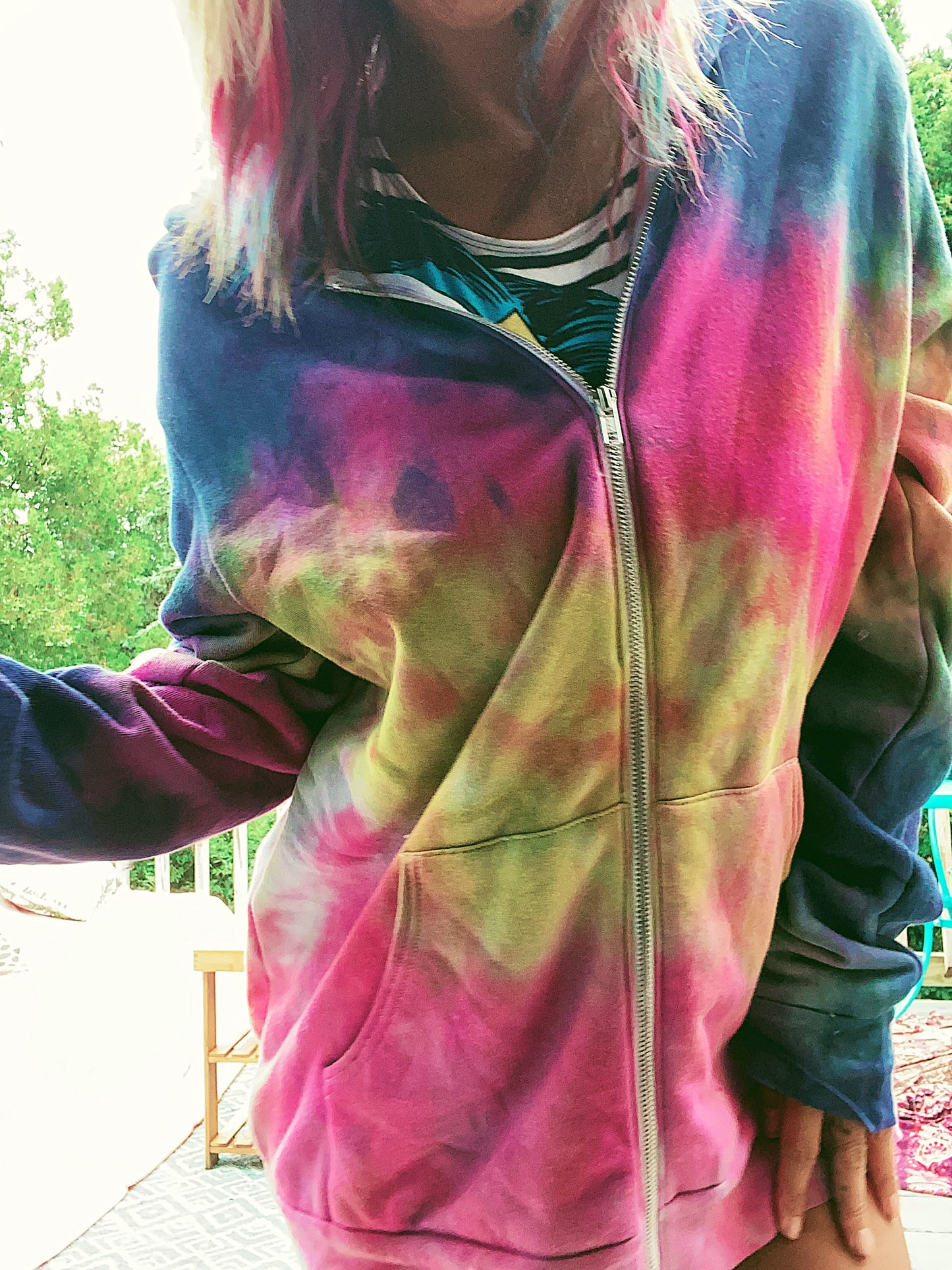 Perfect Storm Tie Dye Hoodie Special Edition Indigo Blend