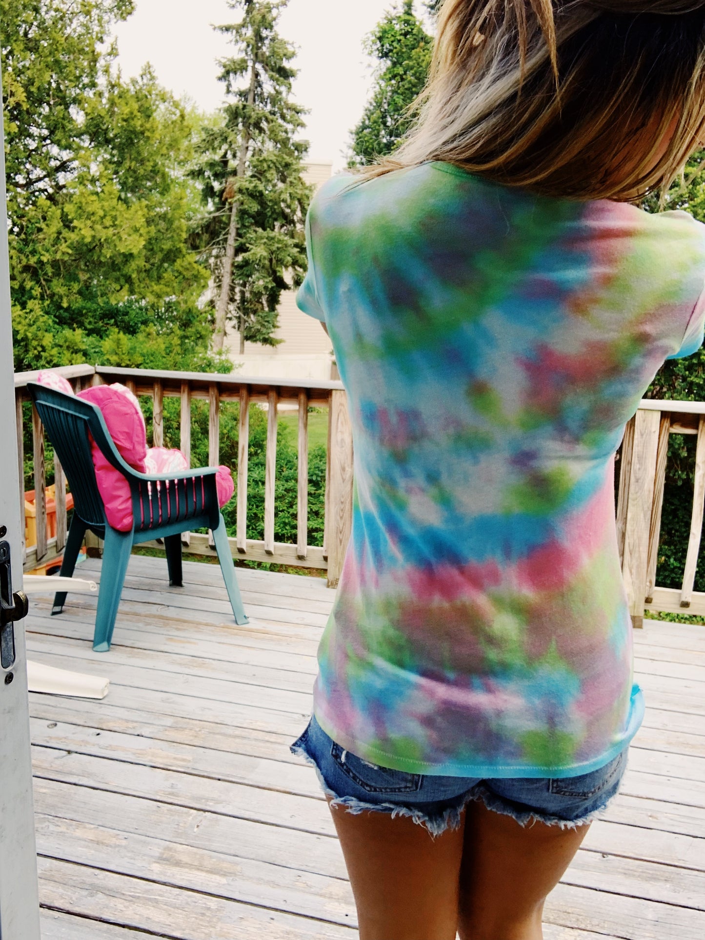 St. Lucia Bright Tie Dye Sugar Skull T-shirt