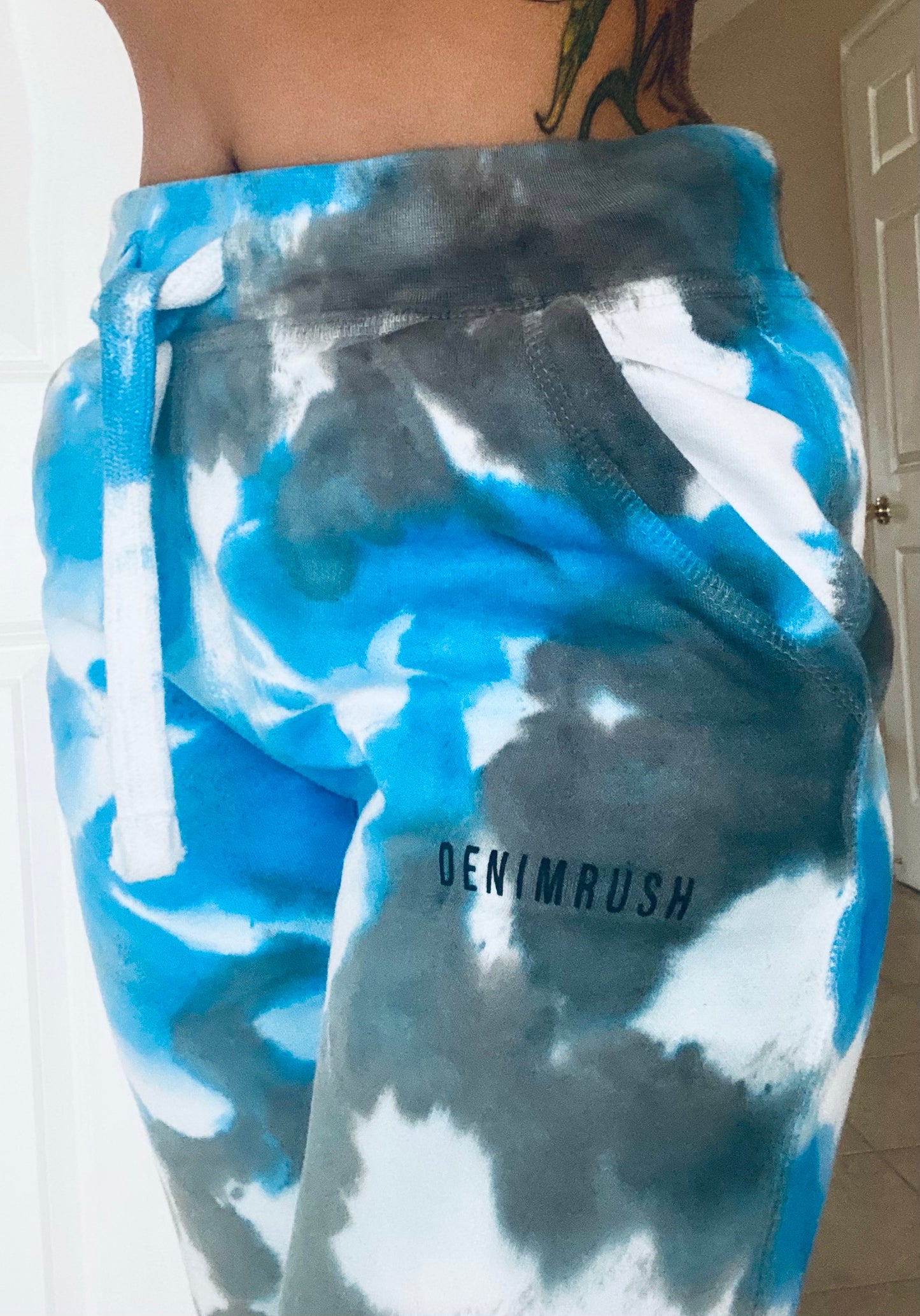 Crushing on Blueberry Tie Dye Drawstring Sweatpants NEW