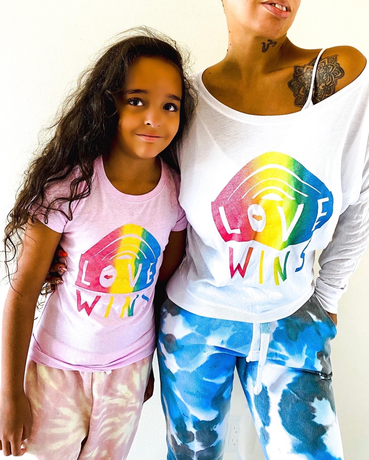 50% OFF Love Wins Graphic Off Shoulder TShirt