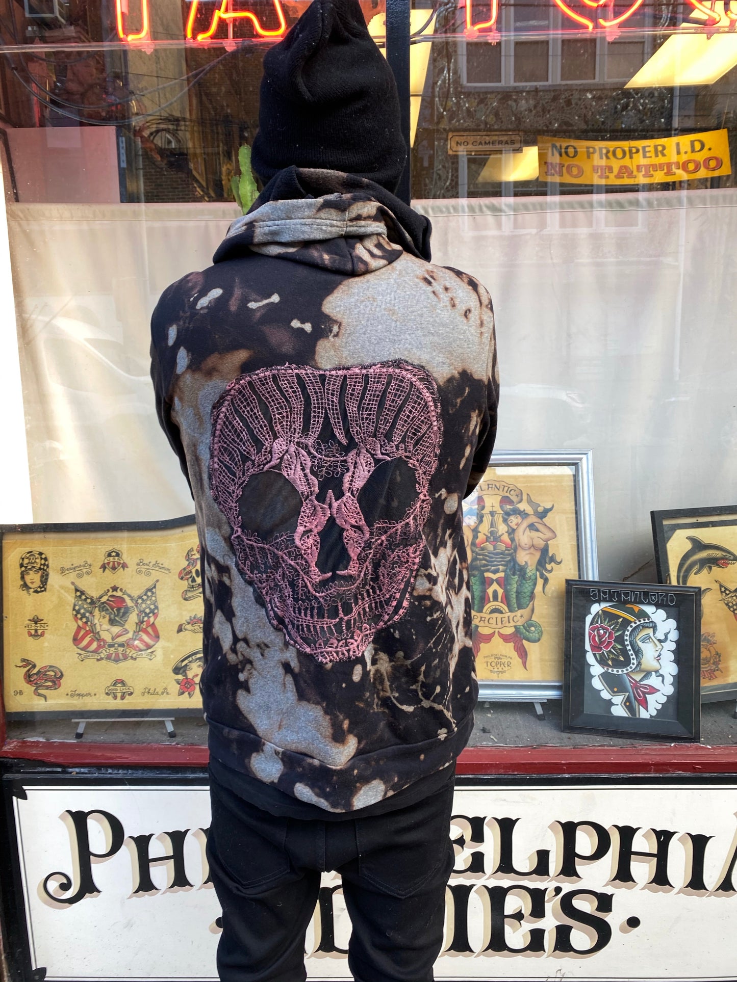 Skull hoodie mens unisex