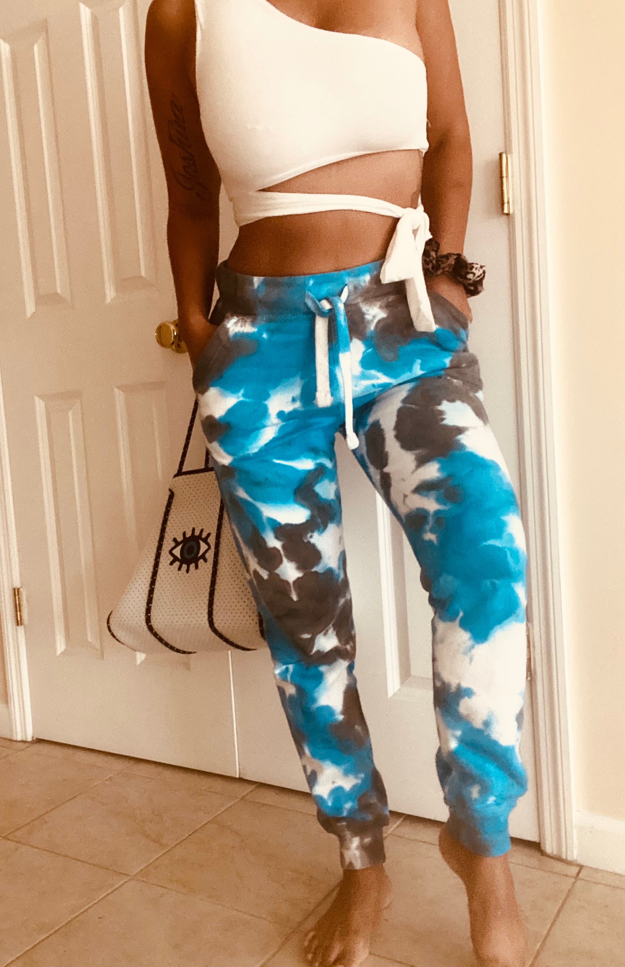 Tie dye discount sweatpants and top