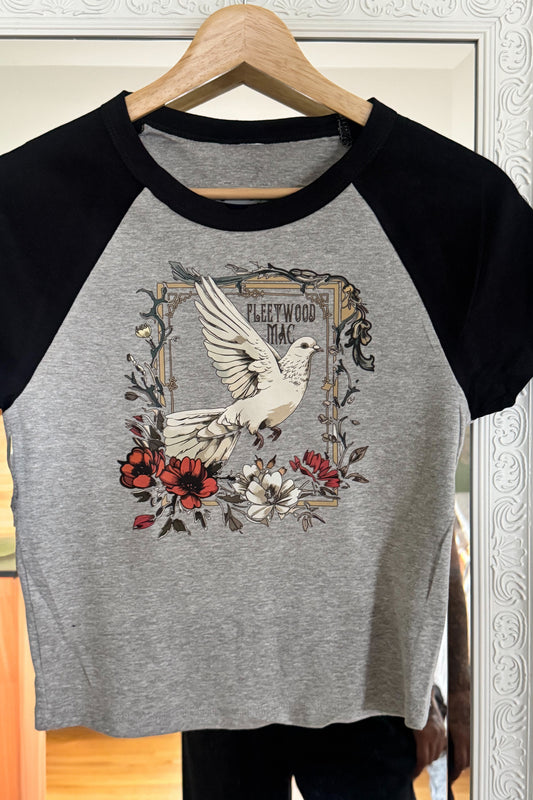 Afleetwood Mac baseball tee dove 