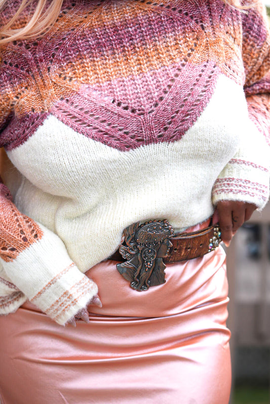 Pink Ombré Sweater