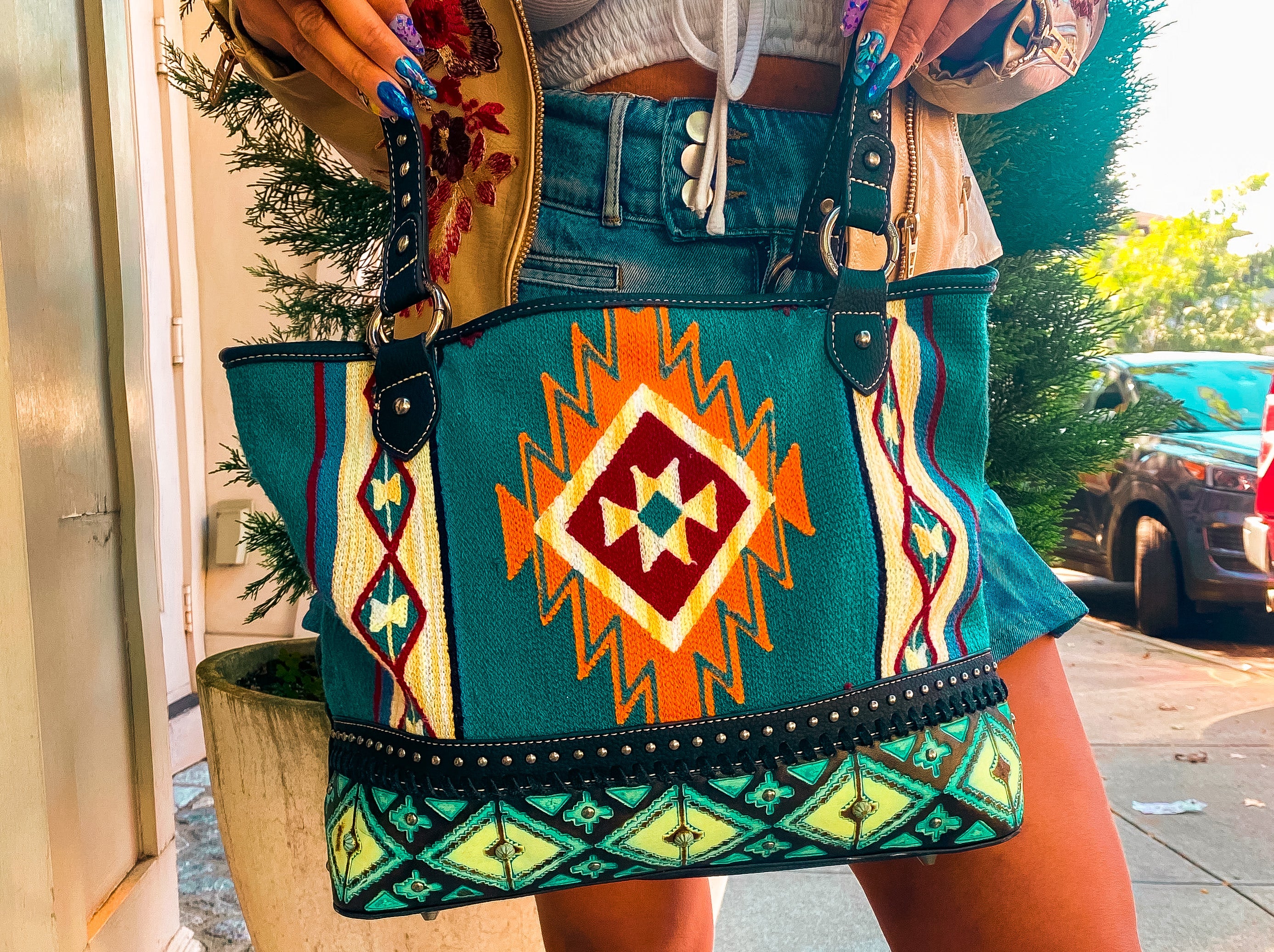 Aztec print bag on sale