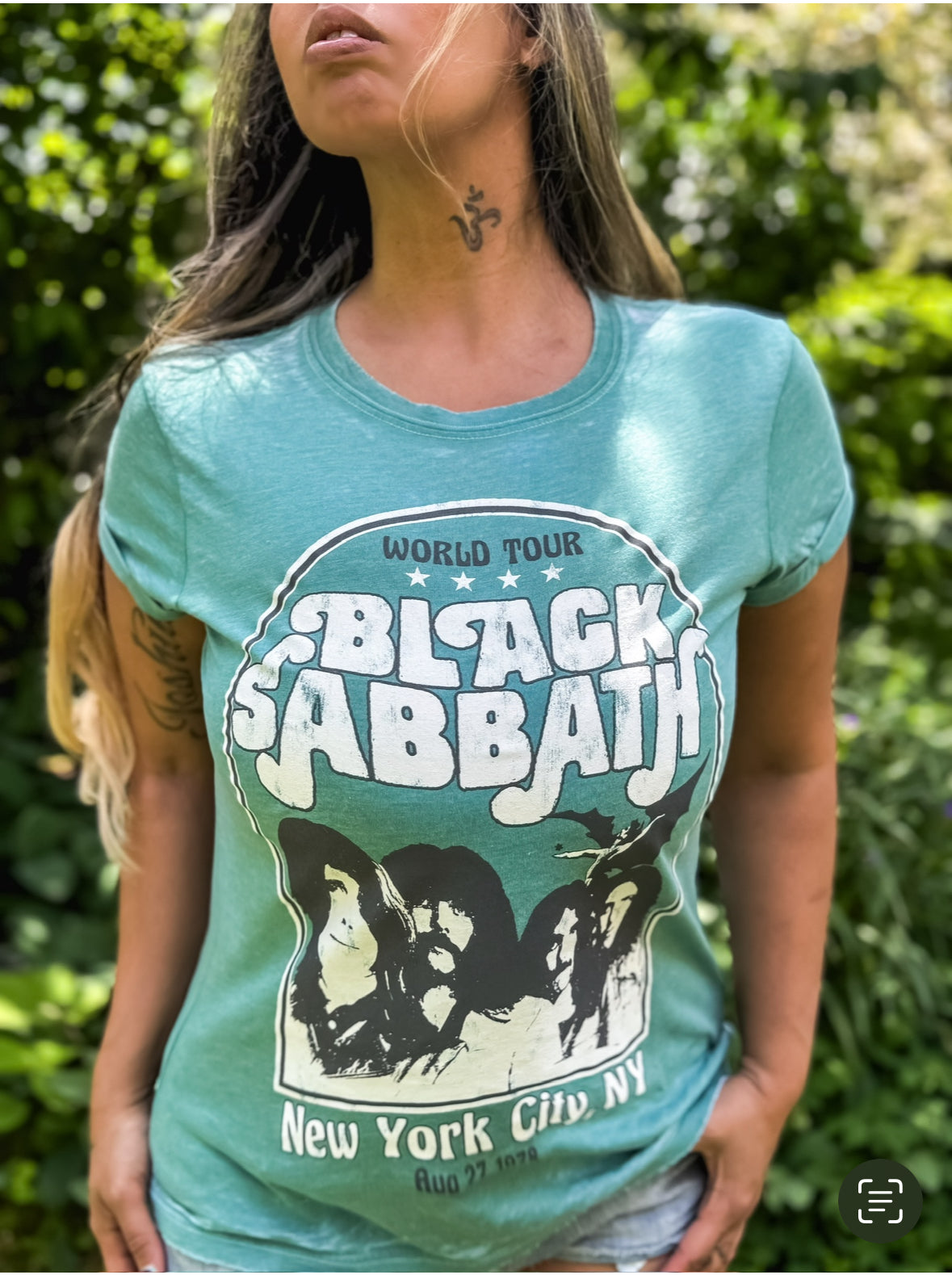 Black Sabbath New York City Short Sleeve T-Shirt in Aqua