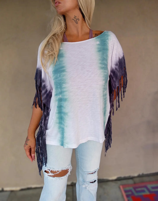Fringe Top Free People BLUE