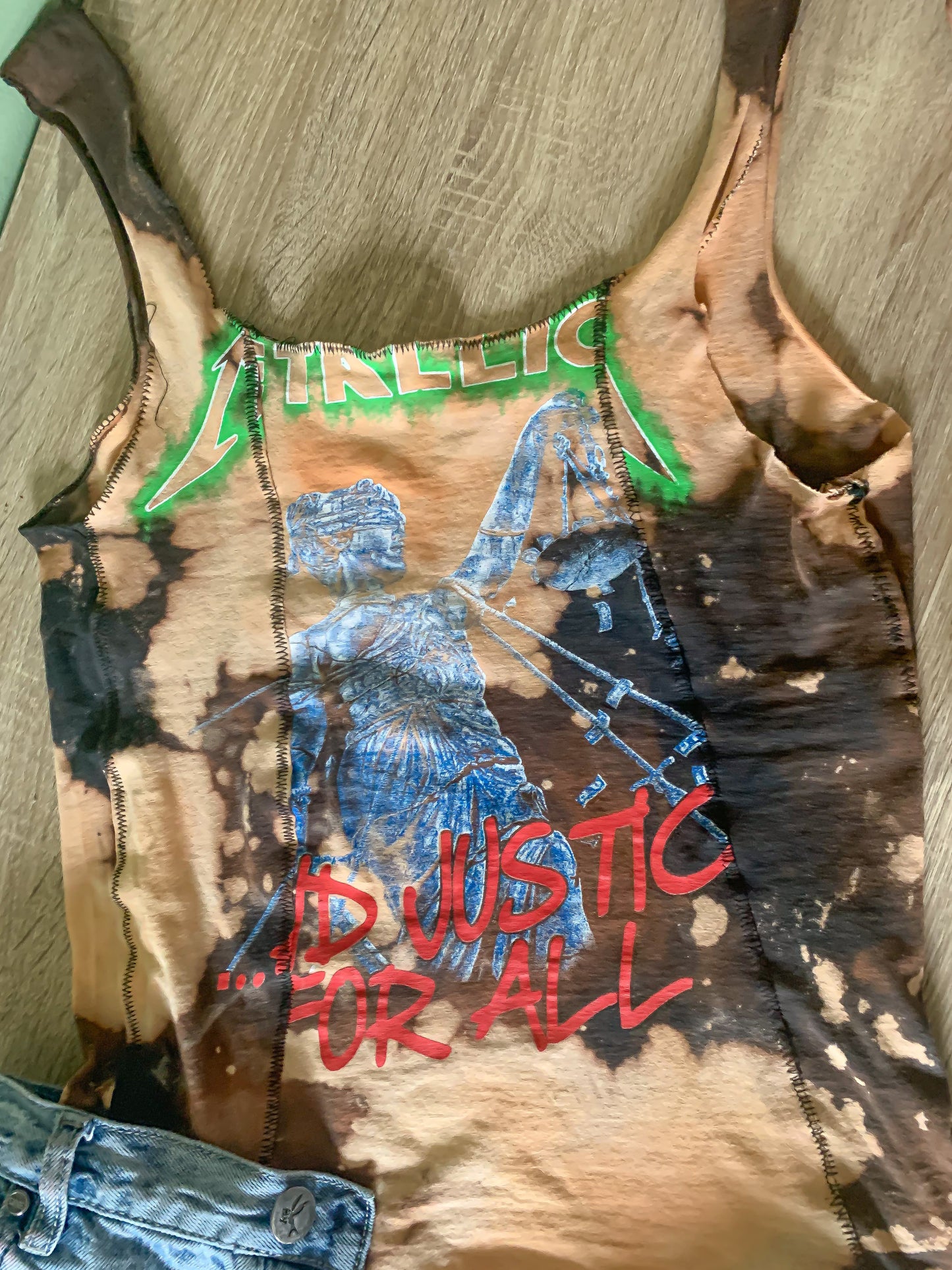 Metallica And Justice For All Fitted Corset Style Tank Top