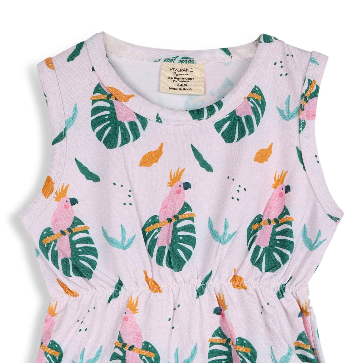 Parrot Short Baby Romper + Headband (Organic Jersey)