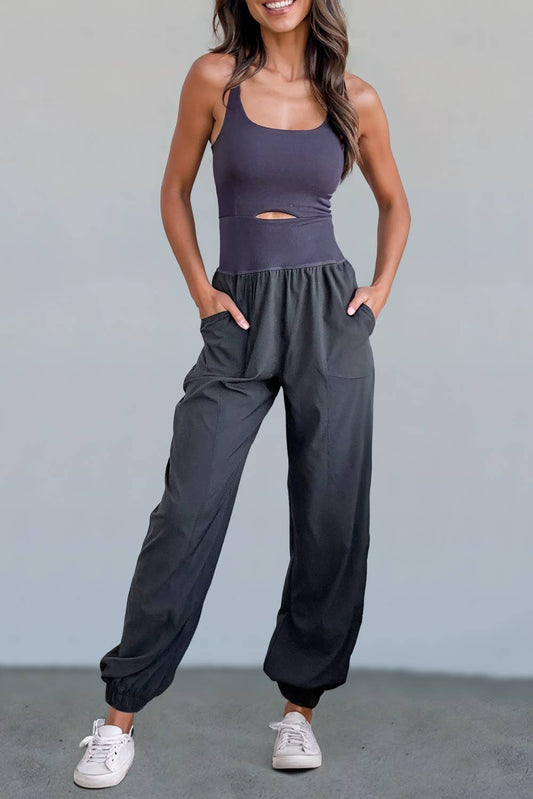 Cross Back Jogger Jumpsuit