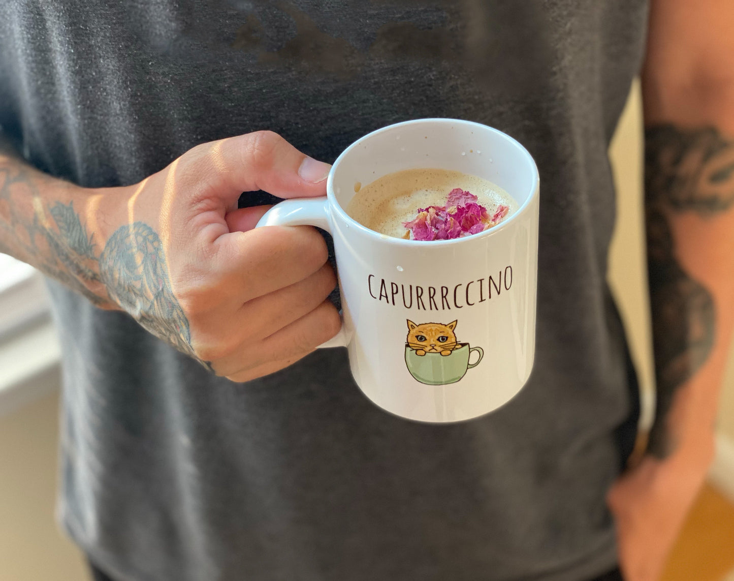 CATPURRRCCINO Cute Kitty Coffee Mug by Moonlight Makers