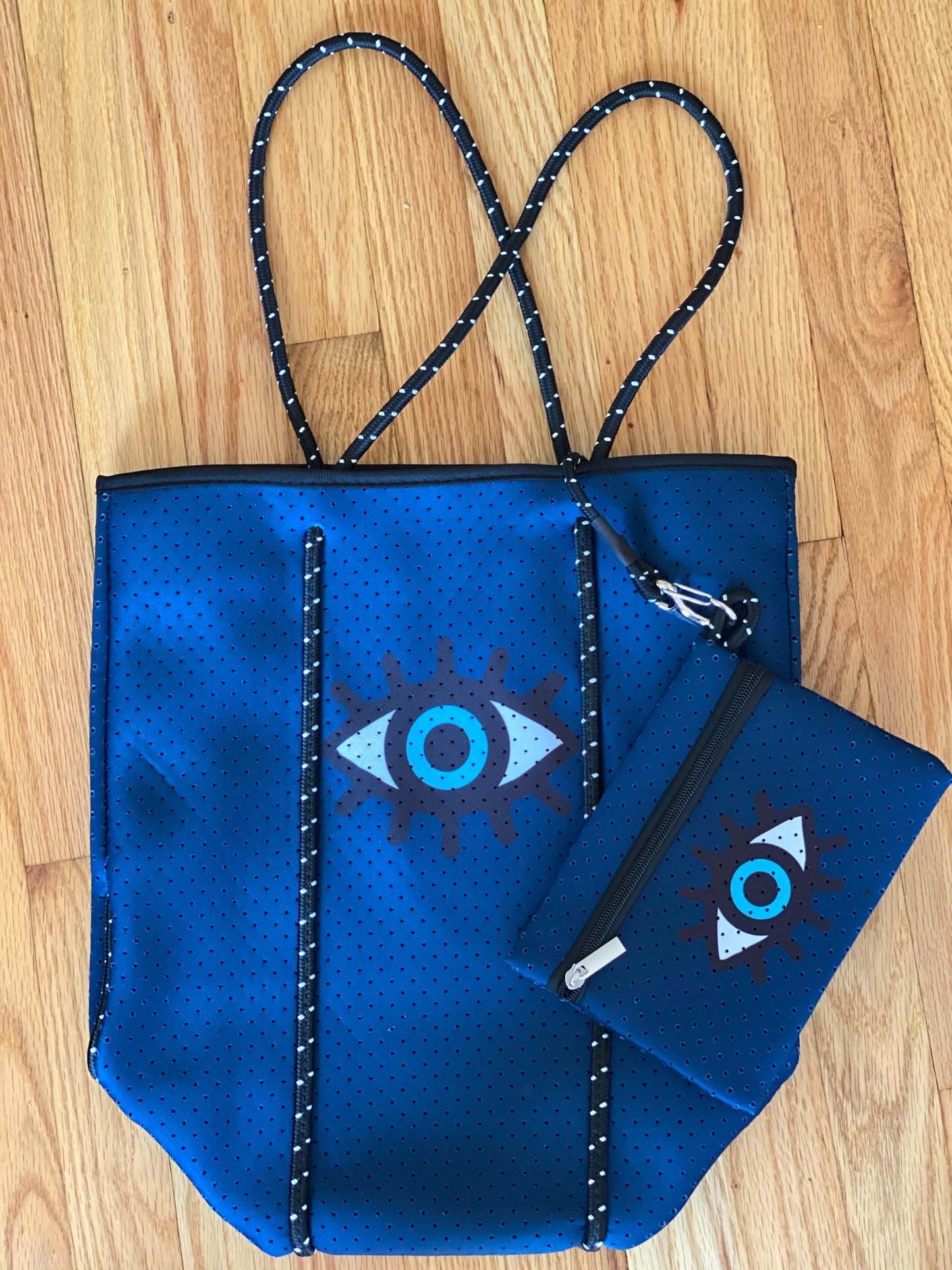 Evil eye tote bag 